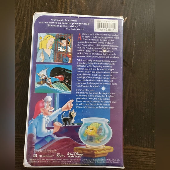 Pinocchio vhs - Picture 2 of 4